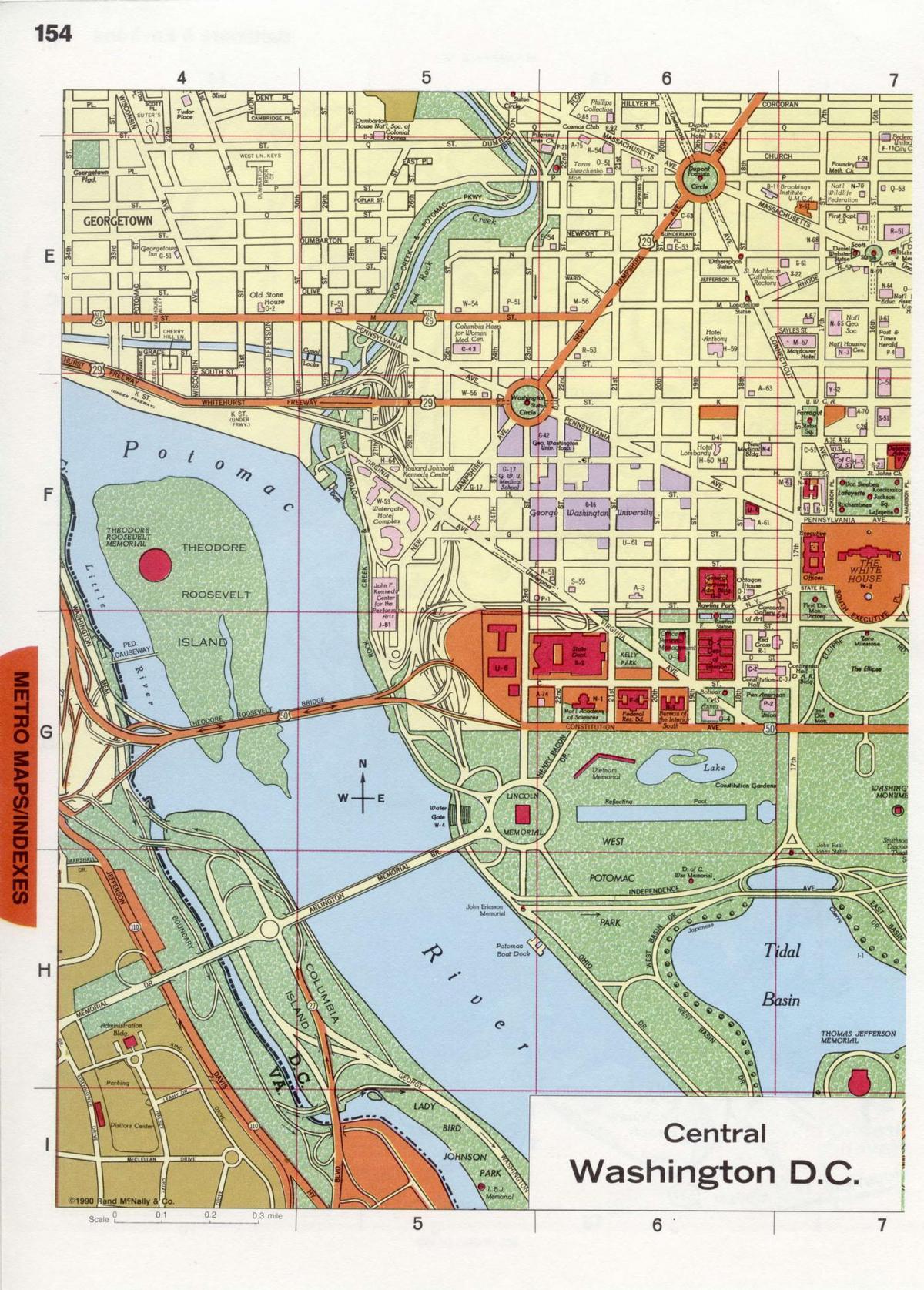 washington dc city center mapa