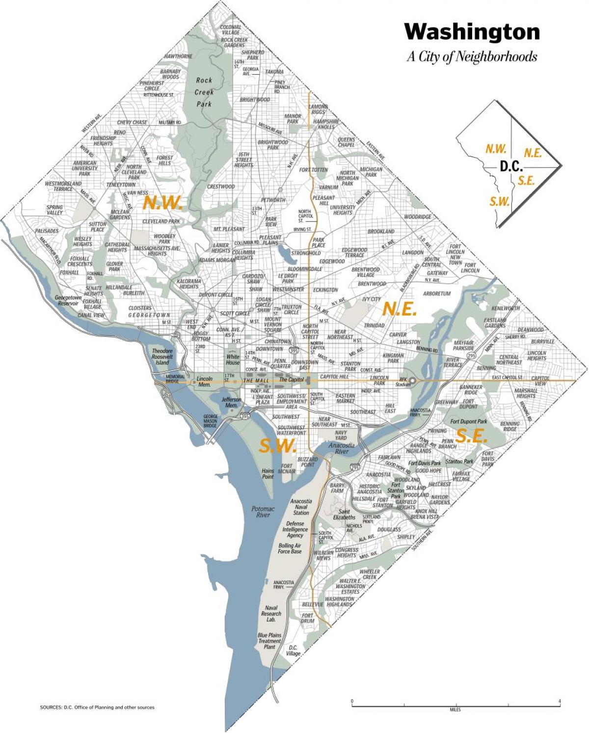 washington dc bairro mapa