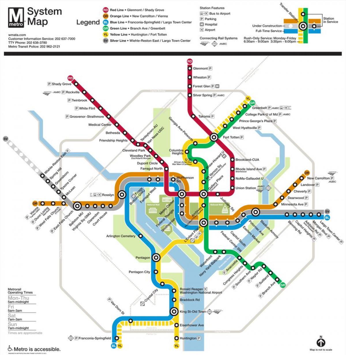 dc mapa do metrô de 2015