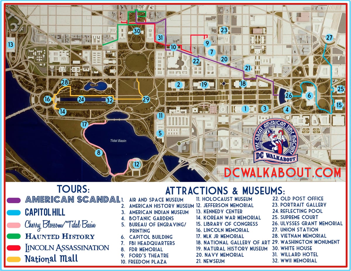 washington dc turismo mapa