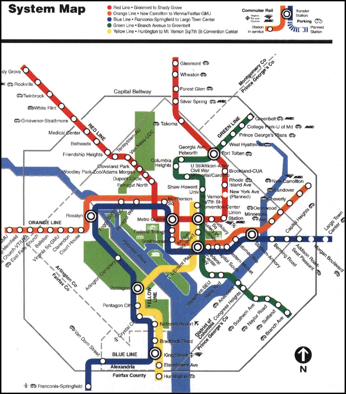 washington dc metro mapa