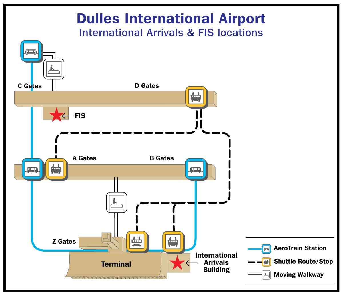 dulles aeroporto portão mapa