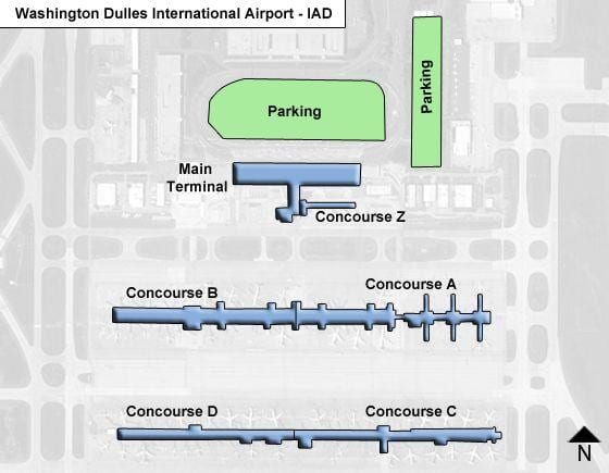 mapa do iad portão