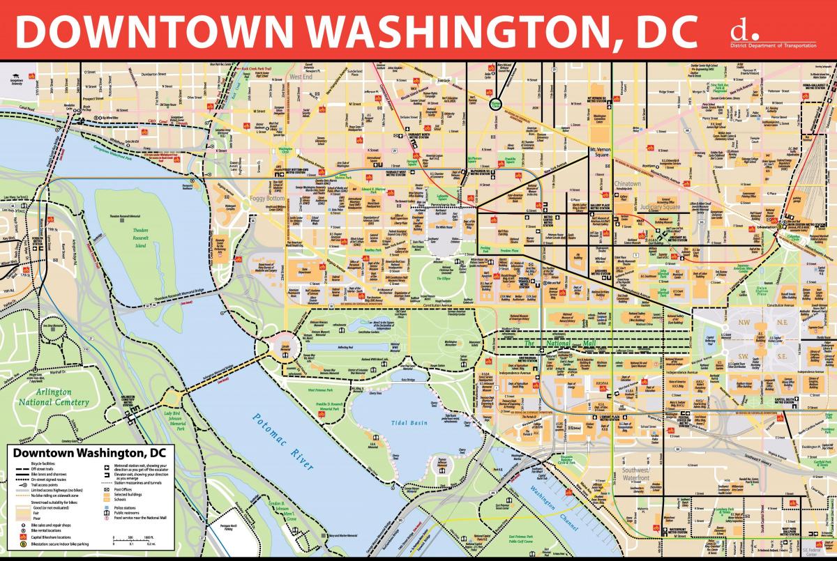 mapa de downtown dc