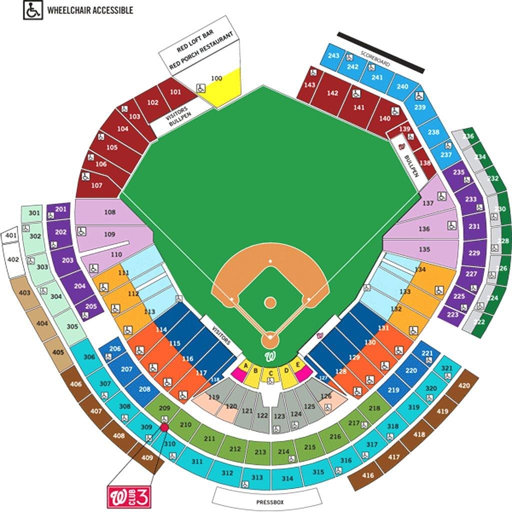 washington nationals estádio mapa