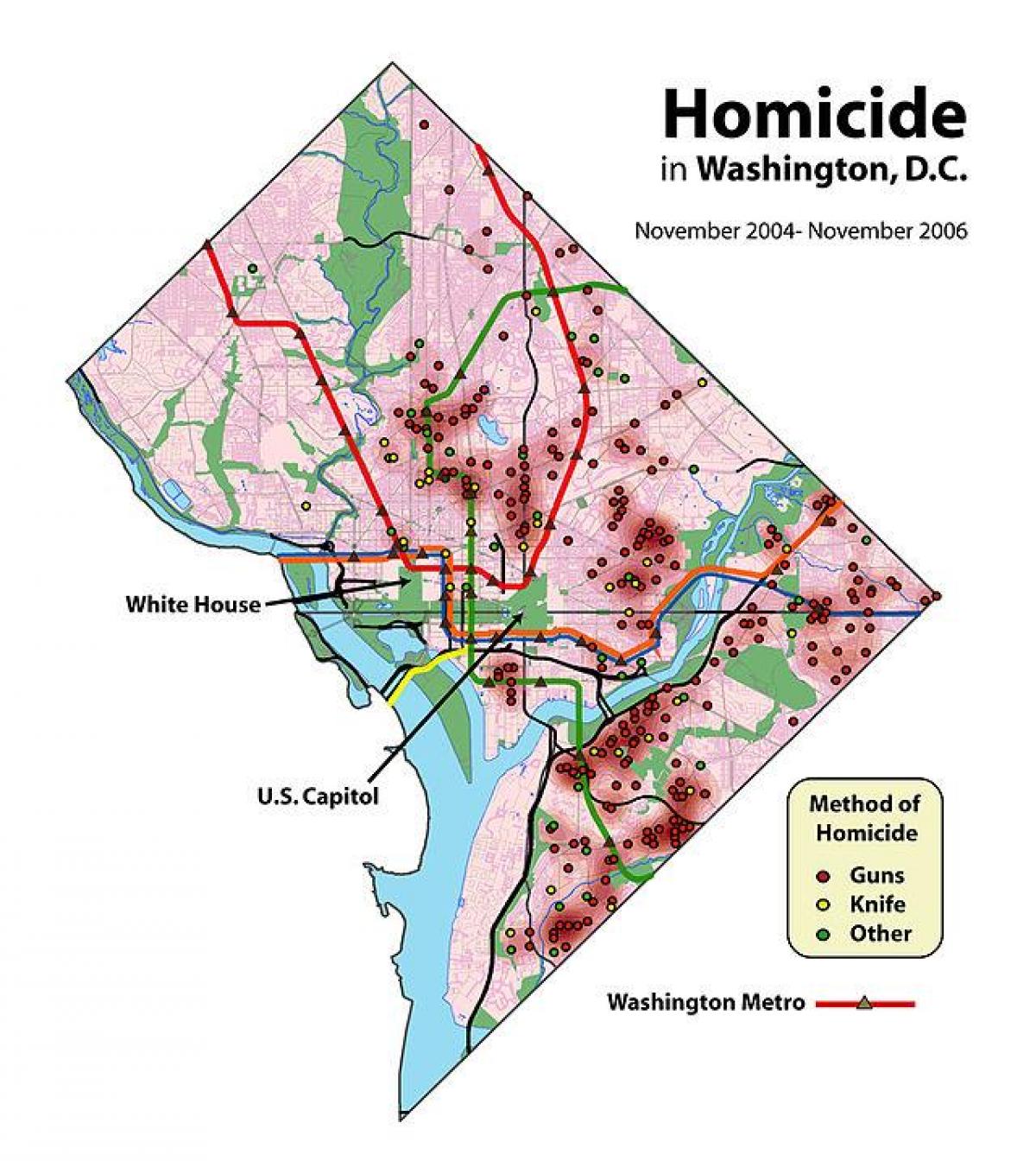 washington dc ruim bairros mapa