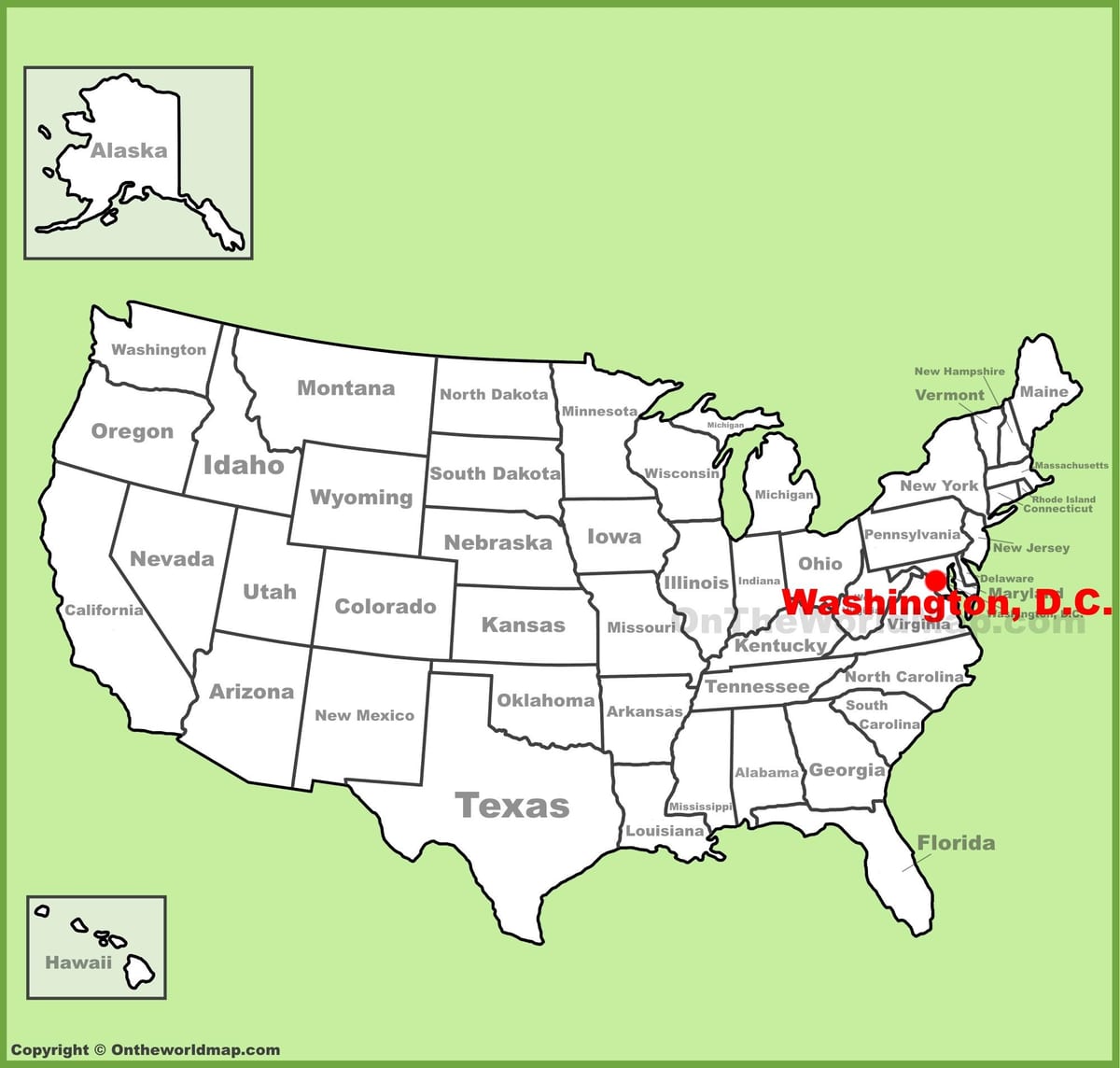 simples mapa de washington dc