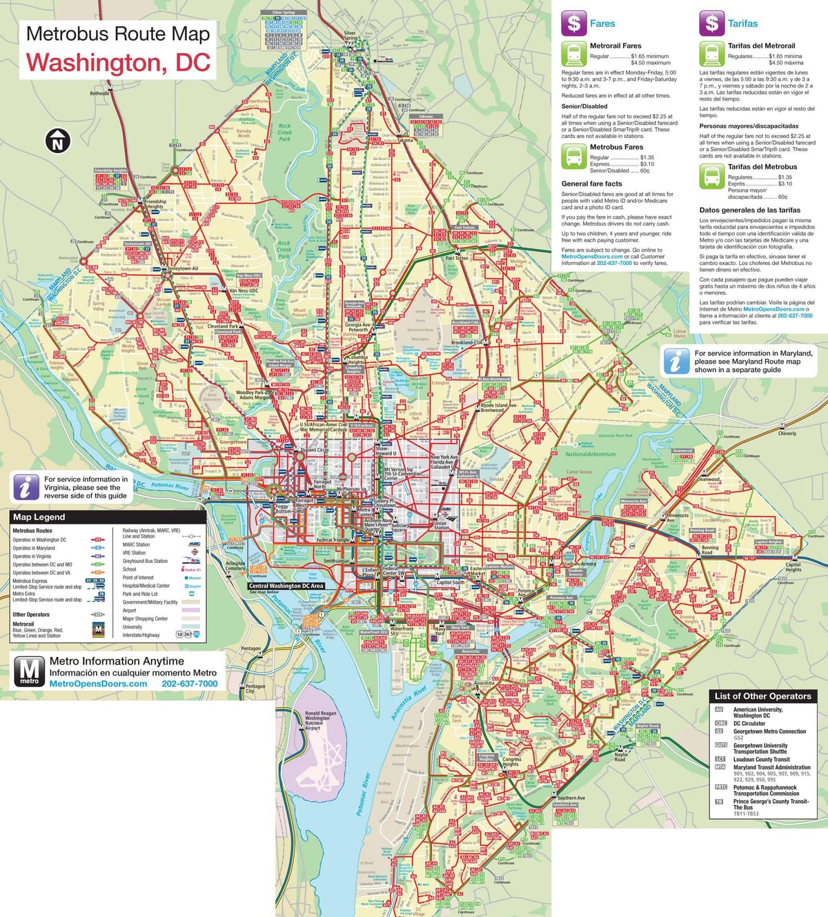washington mapa de ônibus
