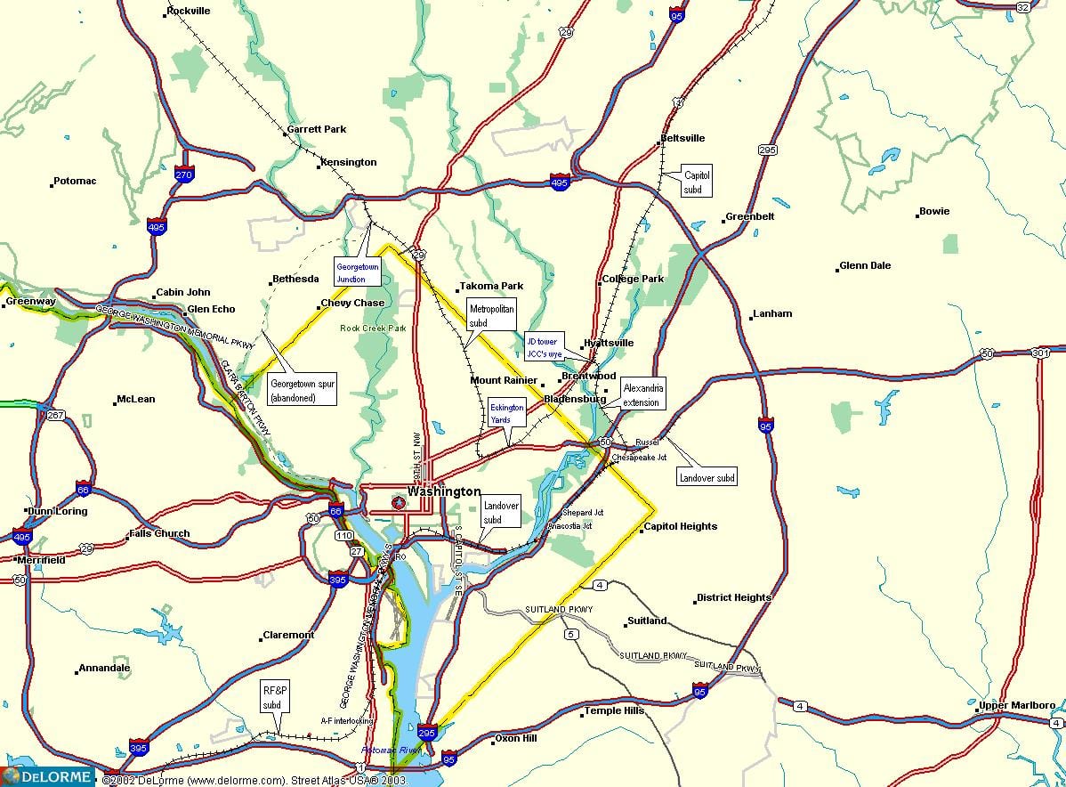 dc mapa ferroviário