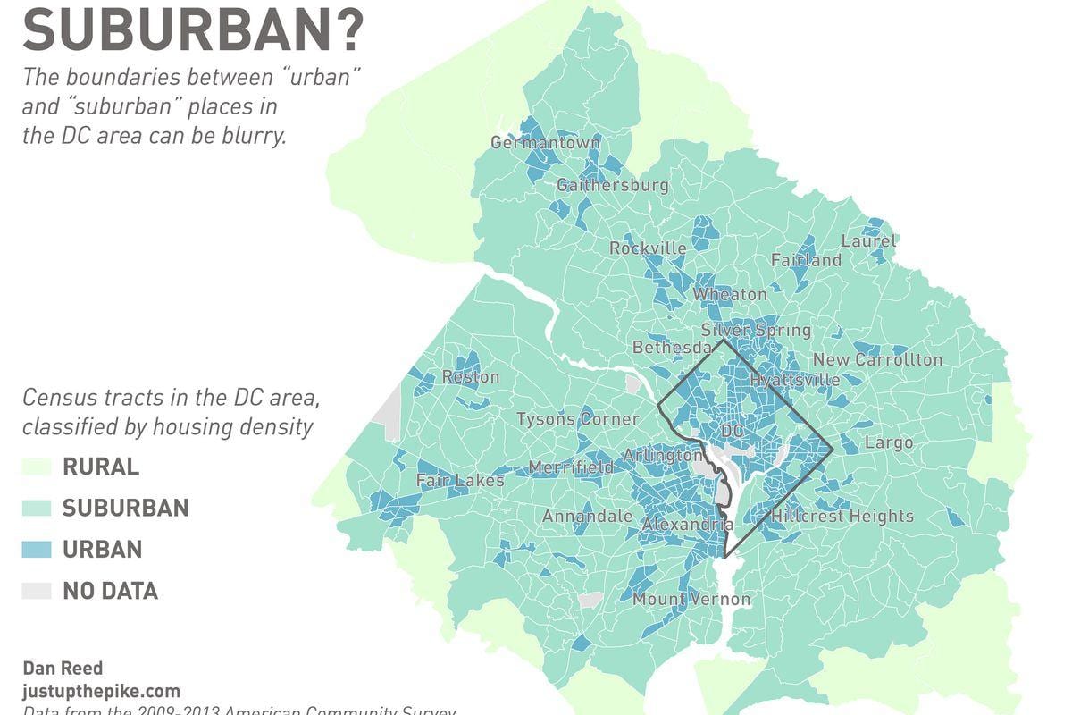 dc subúrbios mapa