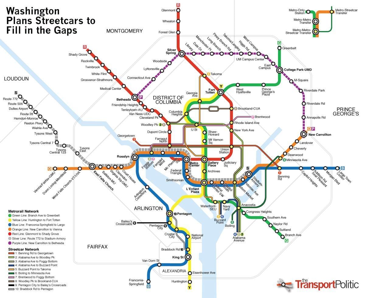 washington transporte público mapa