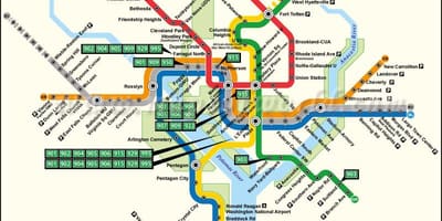 Washington dc eléctrico mapa