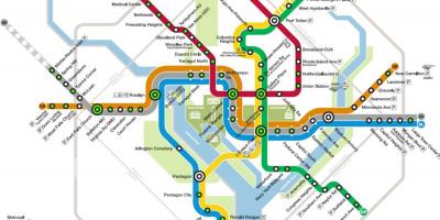 Washington estação de metro mapa