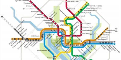 Dc mapa do metrô de 2015