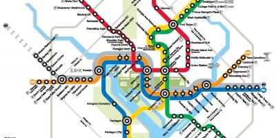Washington dc metro linha mapa