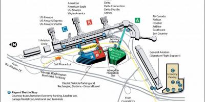 Washington dca mapa do aeroporto