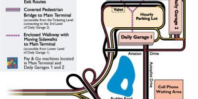 Mapa do iad estacionamento