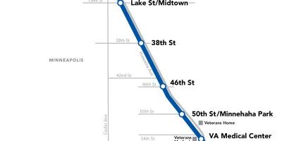 Washington metro linha azul do mapa