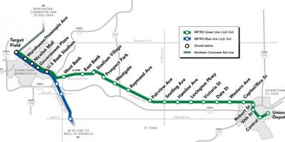 Linha verde dc mapa do metrô