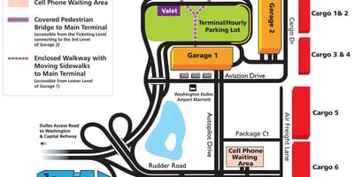 Mapa de dulles airport area