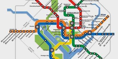 Dc mapa do metrô planejador