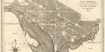 Mapa da mapa histórico de washington dc