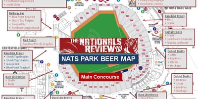 Mapa de nationals park concessões