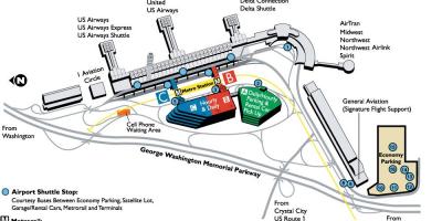 Ronald reagan washington national airport mapa