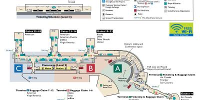 Aeroporto nacional Ronald reagan mapa