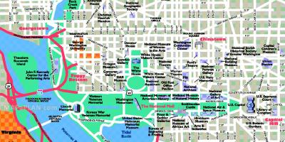 Washington dc atracções turísticas mapa