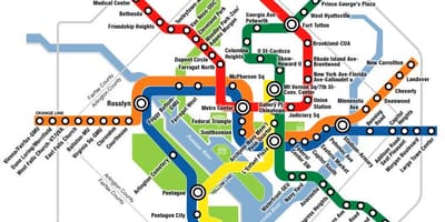 Dc estação de trem mapa