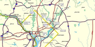 Dc mapa ferroviário