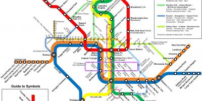 Metro de Washington mapa de ônibus