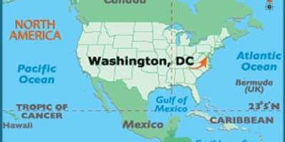 Washington no mapa