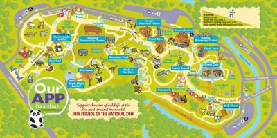 Zoológico nacional de washington dc mapa