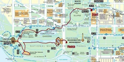 Dc passeio a pé mapa